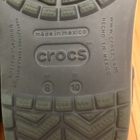 Navy with Cream and‎ Red Stripe Croc Mules - Picture 5 of 5